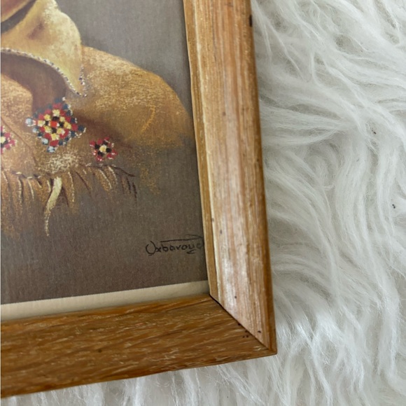 DOROTHY OXBOROUGH "Crying Boy" Framed Print from 1960 Print is  5" x 7" Signed - Picture 2 of 3